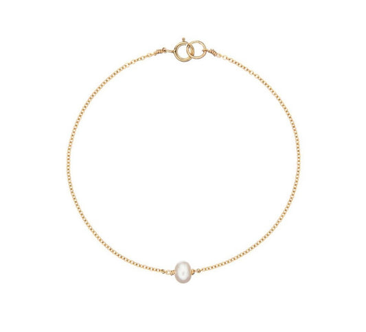 Gold Single Baby Pearl Bracelet